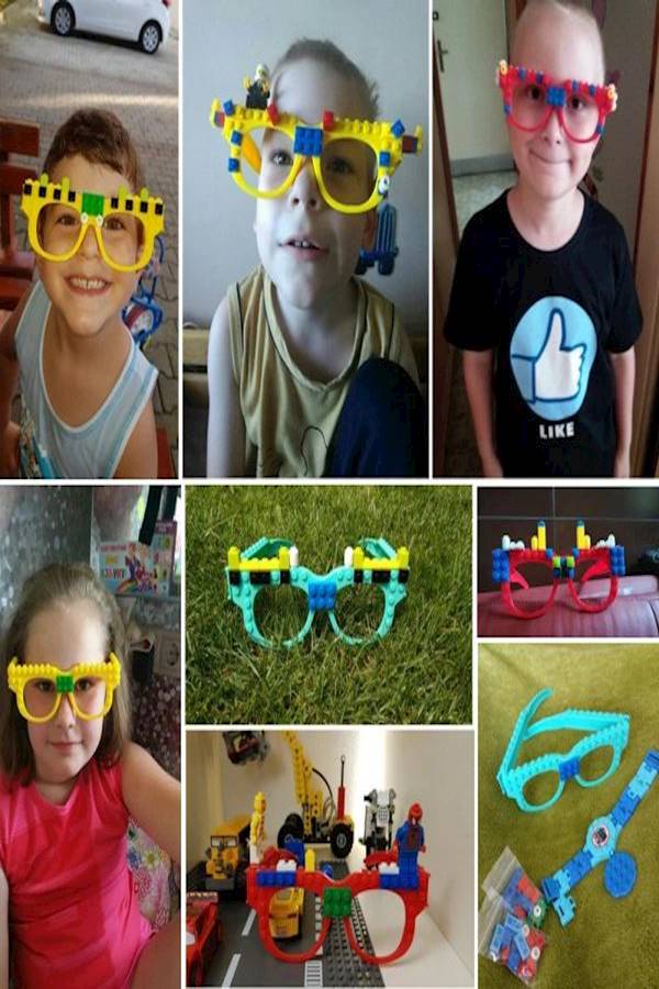 Block Glasses Figure DIY Kids Toy 4+ Years - Image 4