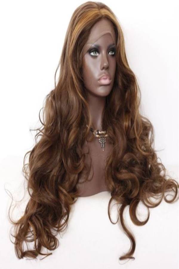 شعر مستعار مصنوع من ألياف صناعية لا يحتاج إلى صمغ للتركيب بني - Image 5