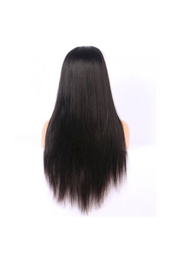 Front  Real Silk Hair Wig Black - Image 3
