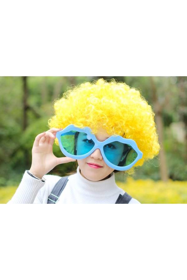 Generic Halloween Clown Wig Color Explosion Head Seven Color Children Performance Props Yellow - Image 4