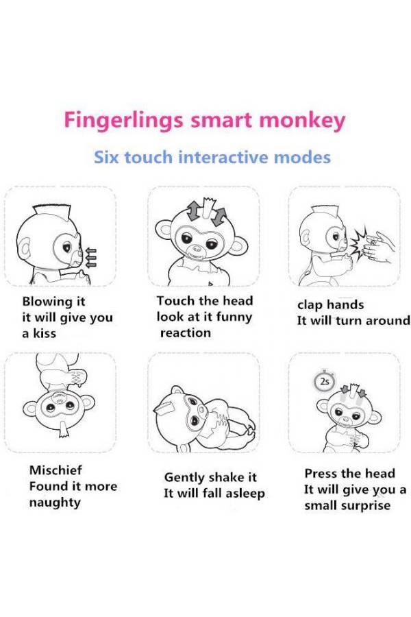 null - Fingerlings Interactive Baby Monkey - Image 1