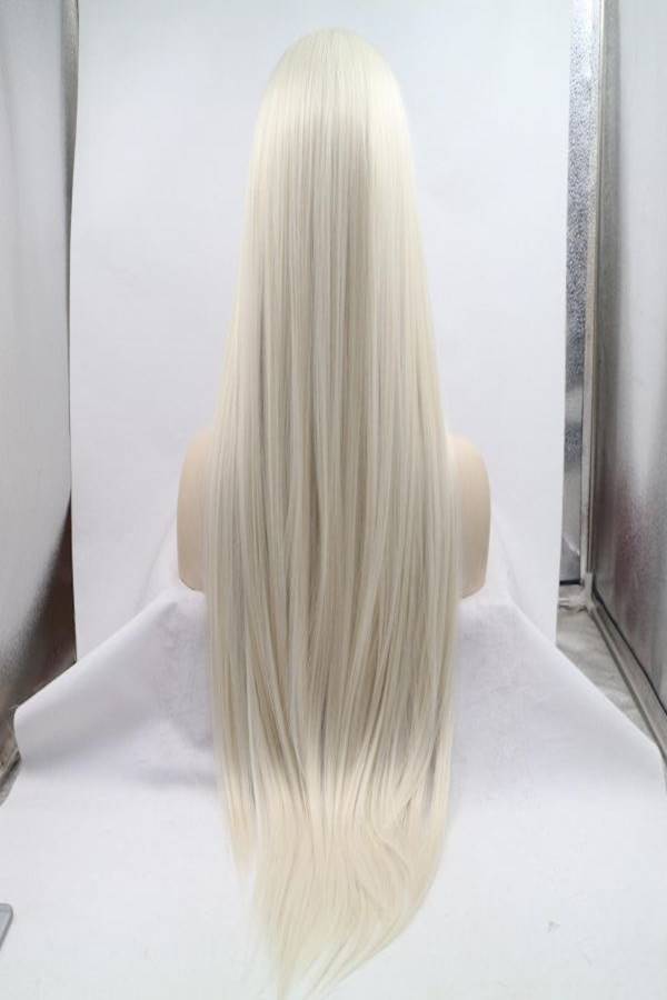 Front Lace Wig Grey/White - Image 2