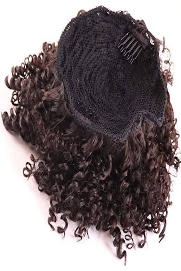 Generic African Caterpillar Explosion Head Wig With Synthetic Hairpin Brown  - Image 4