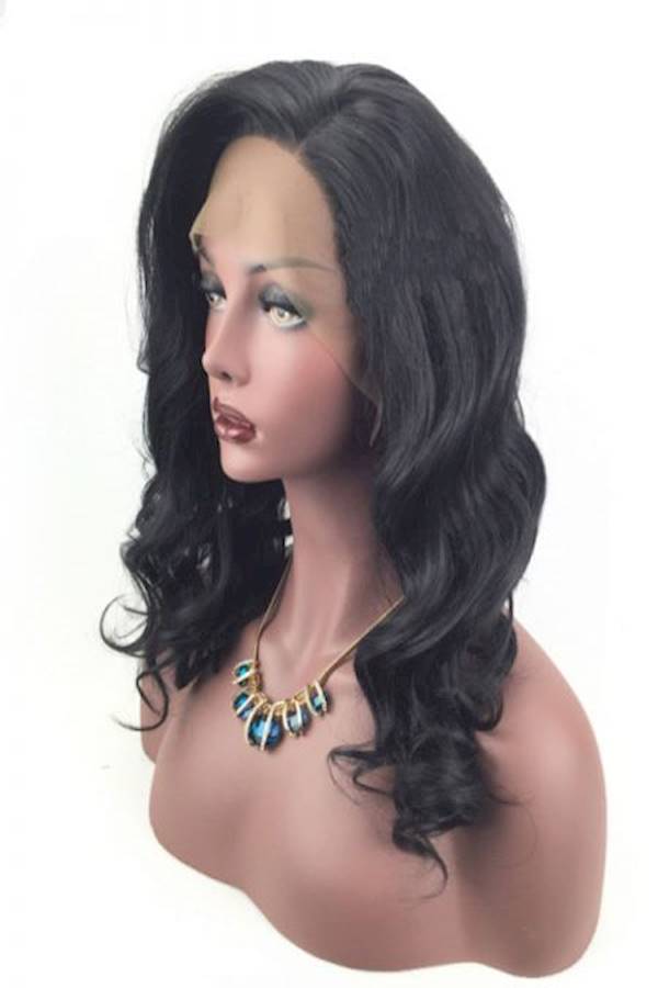 Long Curly Hair Wig Black - Image 2