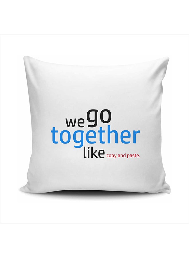 FMSTYLES We Go Together, Love Quote Cushion 