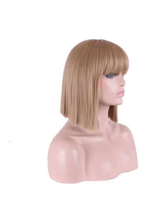Generic Short Hair Slide Bang Wig Gold  - Image 3