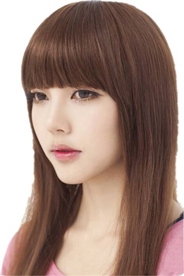 Flat Bangs Fashion Clip-In Hair Extension Brown - Image 2