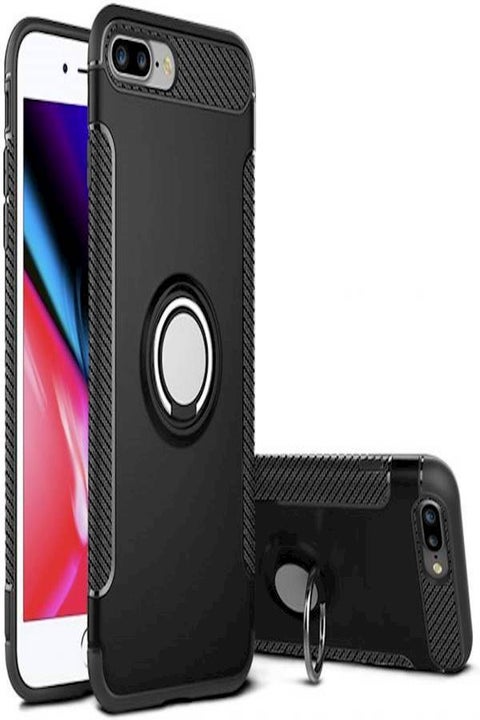 Protective Case Cover With Ring Holder For Apple iPhone 7 Plus/8 Plus Black
