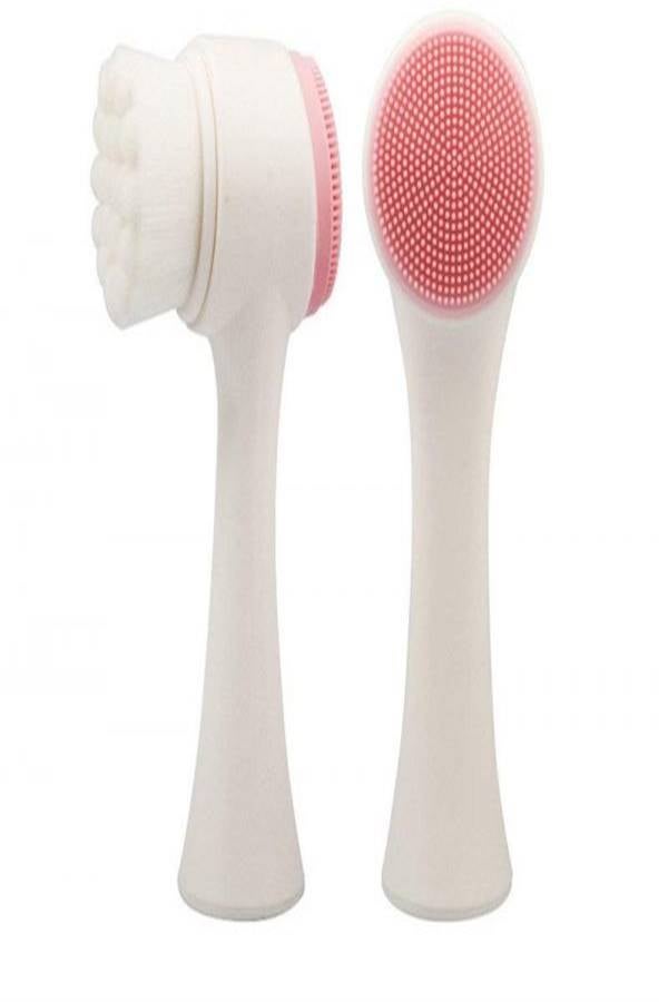 جهاز تدليك وتقشير للوجه مزدوج الجانب أبيض/ وردي - Image 2