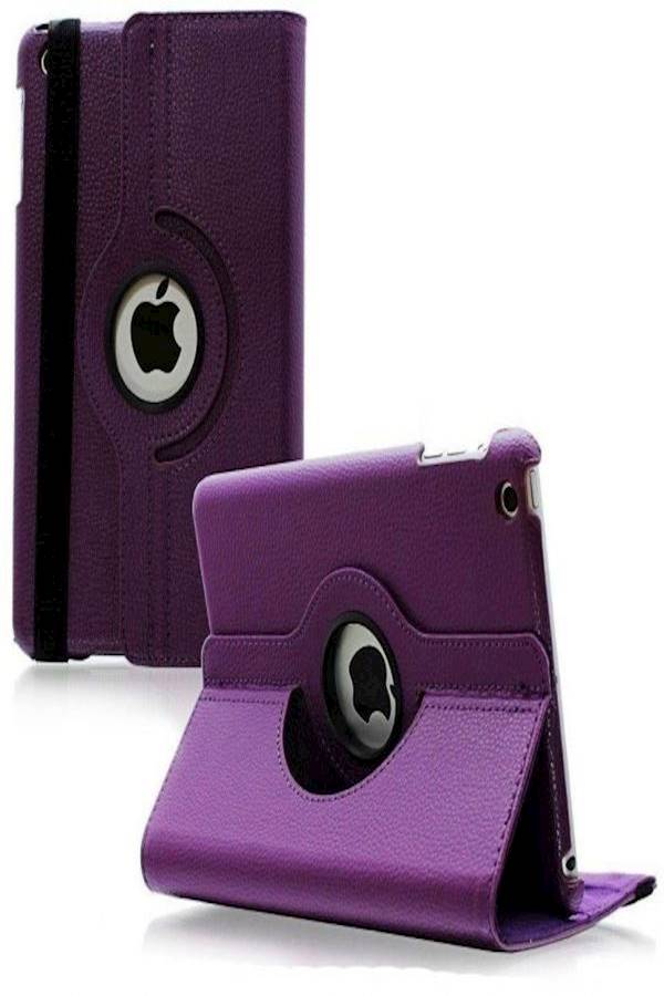 For Apple iPad Air Case 360 Degree Rotating Stand Case Cover With Auto Sleep / Wake Feature For iPad Air / iPad 5 Purple - Image 3