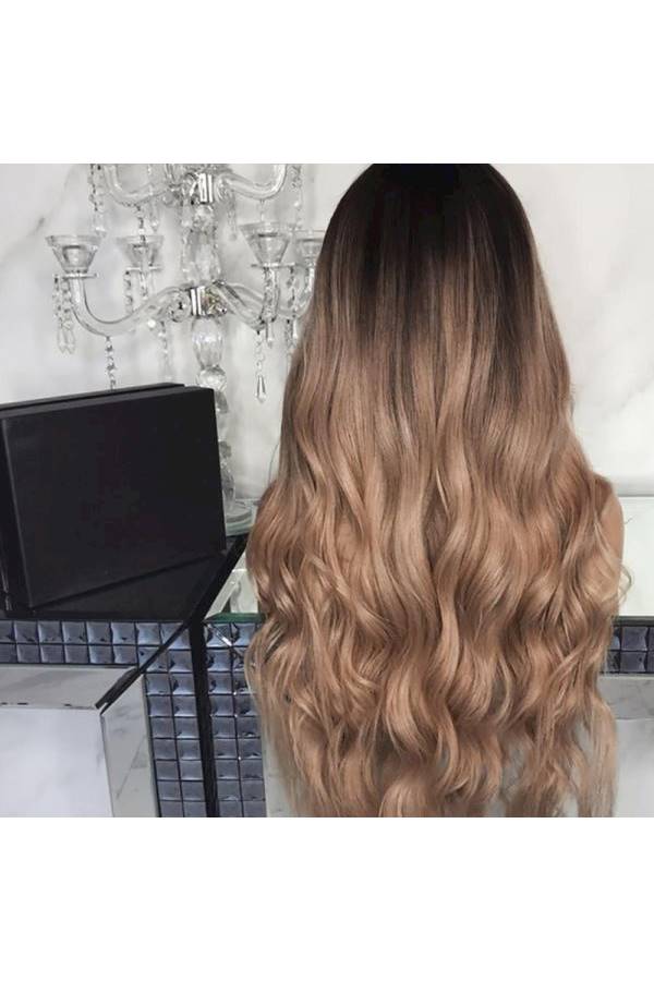 Long Synthetic Hair Wig Brown - Image 4