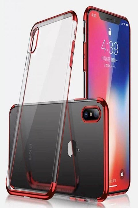 Protective Case Cover For Apple iPhone X/XS Clear/Red