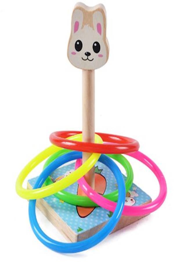 Wooden Throwing Ring Toy Set  - Image 2
