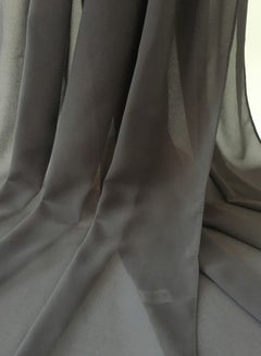 Cuts & Fits Crepe Chiffon Scarf Charcoal Grey  - Image 4
