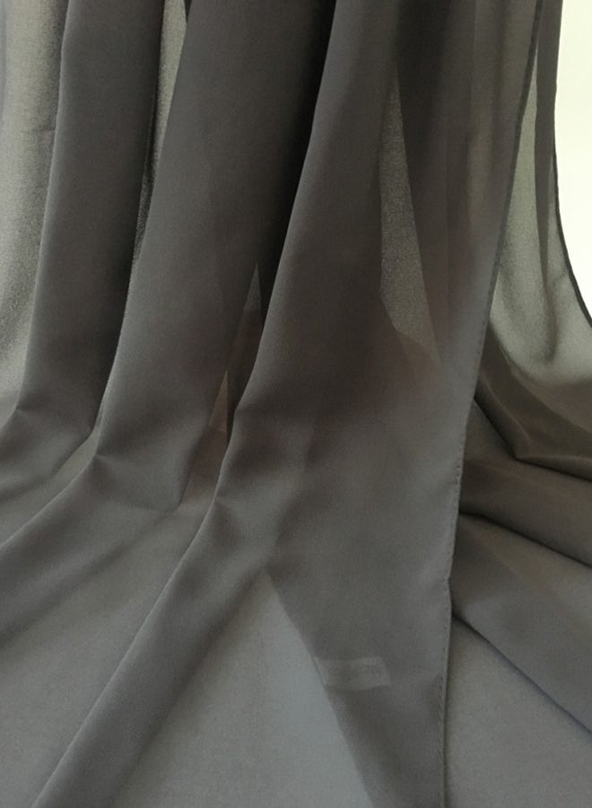 Cuts & Fits - Crepe Chiffon Scarf Charcoal Grey - Image 1