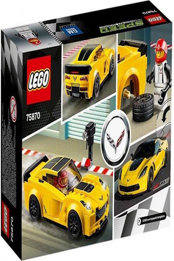 ليغو لعبة سيارة شيفروليه كورفيت Z06 سبيد تشامبيونس 75870 4 Years  - Image 2