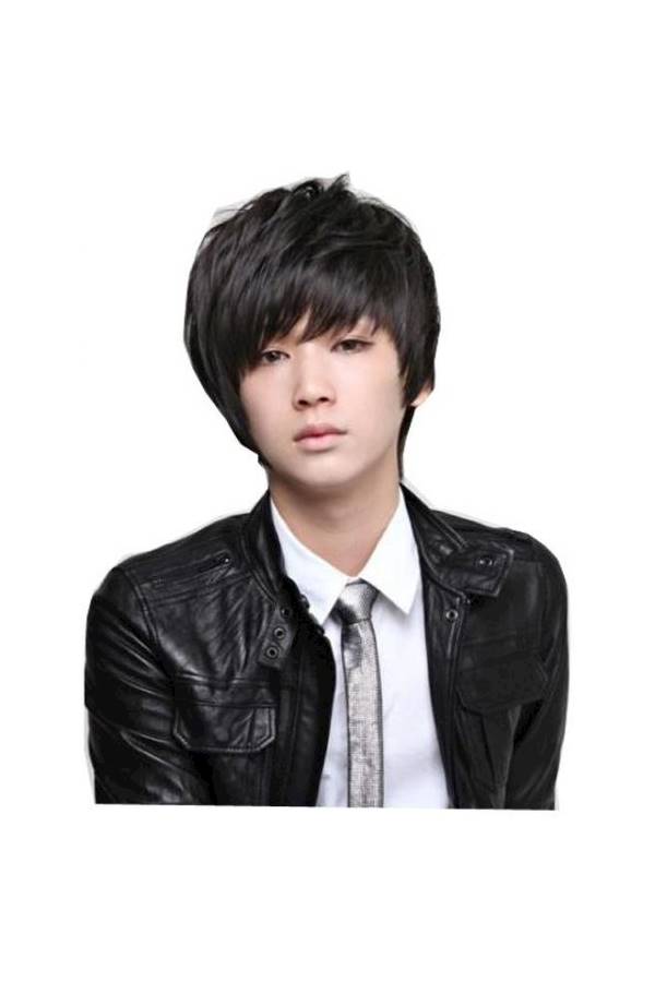Short Handsome Wigs Cosplay Korean Male Wig Black - Image 4