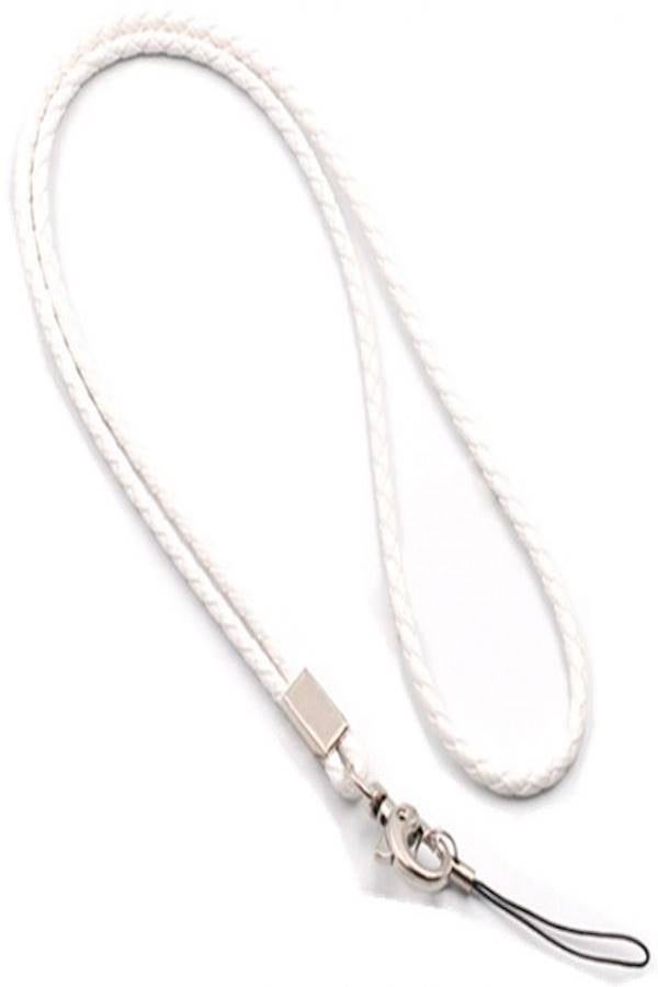 Generic - Hand Wrist Lanyard Strap Braided Case Cover For Camera/Purse/Keychain/Ipod/Psp/Wii/Usb Drives White - Image 1