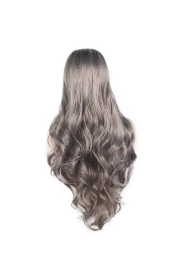 Natural Looking Curly Wig Grey 80cm - Image 4