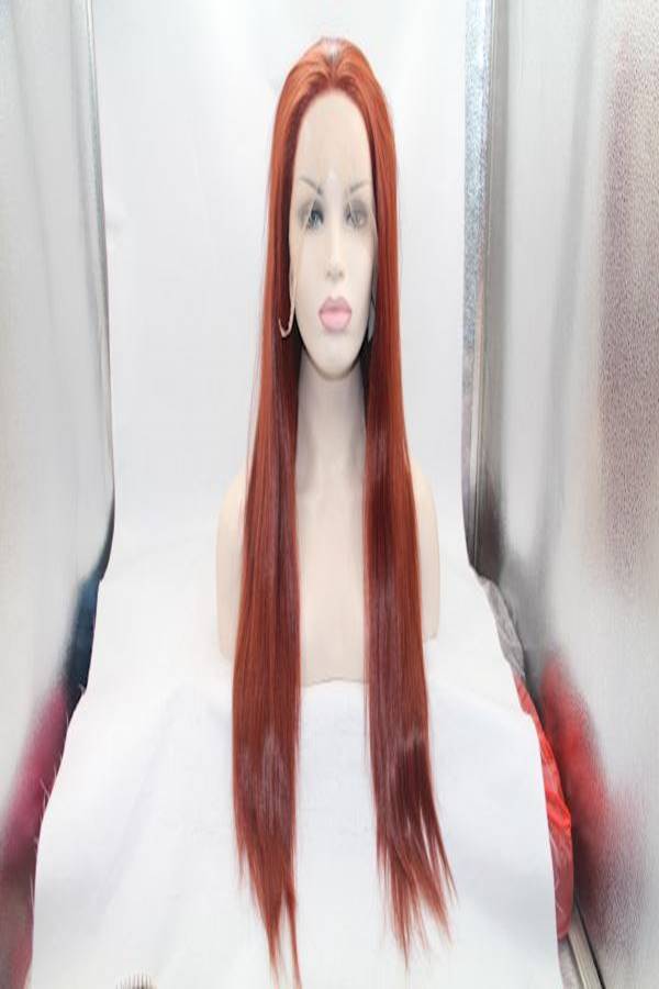 Front Lace Wig Red - Image 3