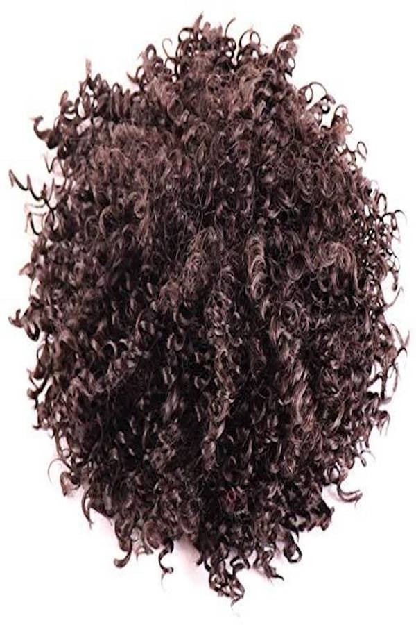 Generic African Caterpillar Explosion Head Wig With Synthetic Hairpin Brown  - Image 1