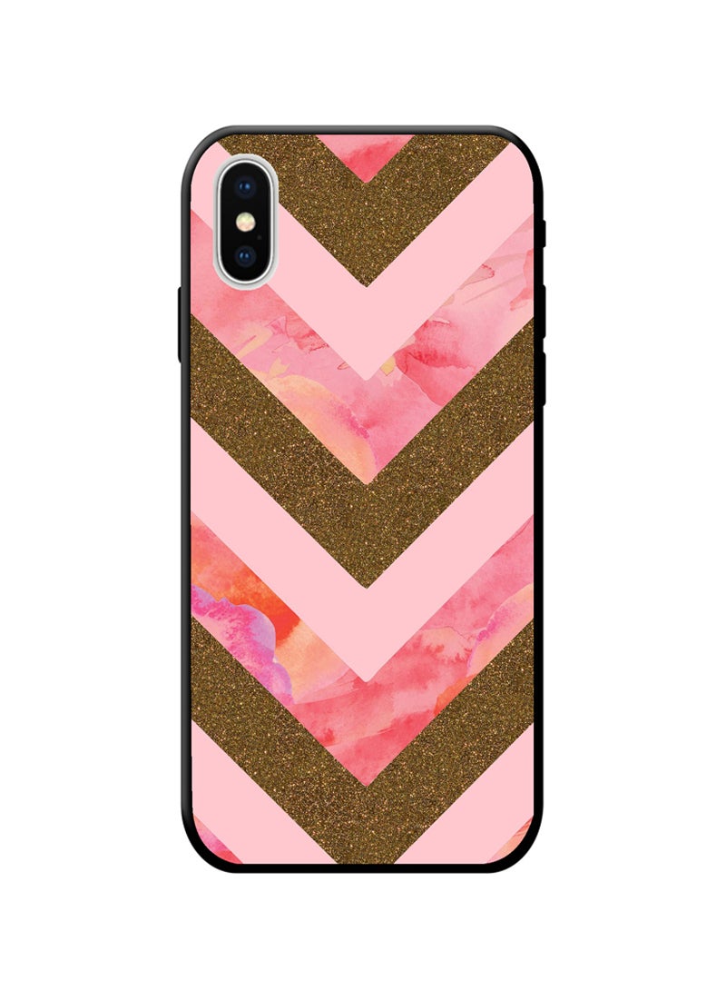 إس واي إن غطاء حماية واقٍ لهاتف أبل آيفون XS زهري/بني