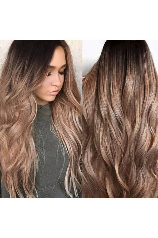 Long Synthetic Hair Wig Brown - Image 2