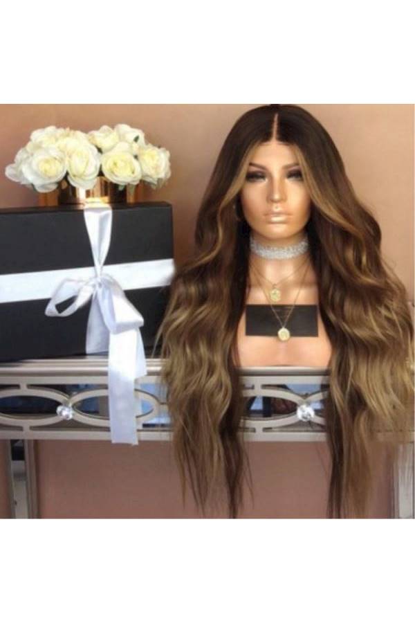 Long Synthetic Hair Wig Brown - Image 5