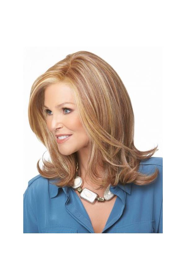 باروكة من الشعر المسترسل أشقر - Image 3