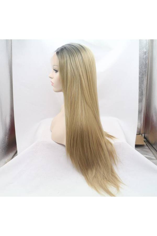 Straight Hair Lace Wig Blond - Image 1