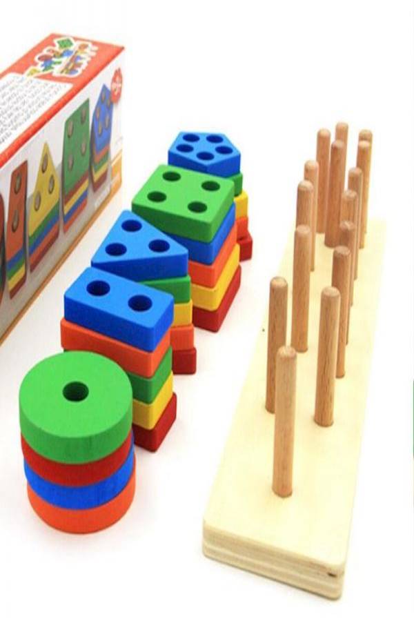 Shape Matching Building Blocks Toy Baby Geometric Intelligence Board Teaching Aids Children's Enlightenment 3+ Years  - Image 4