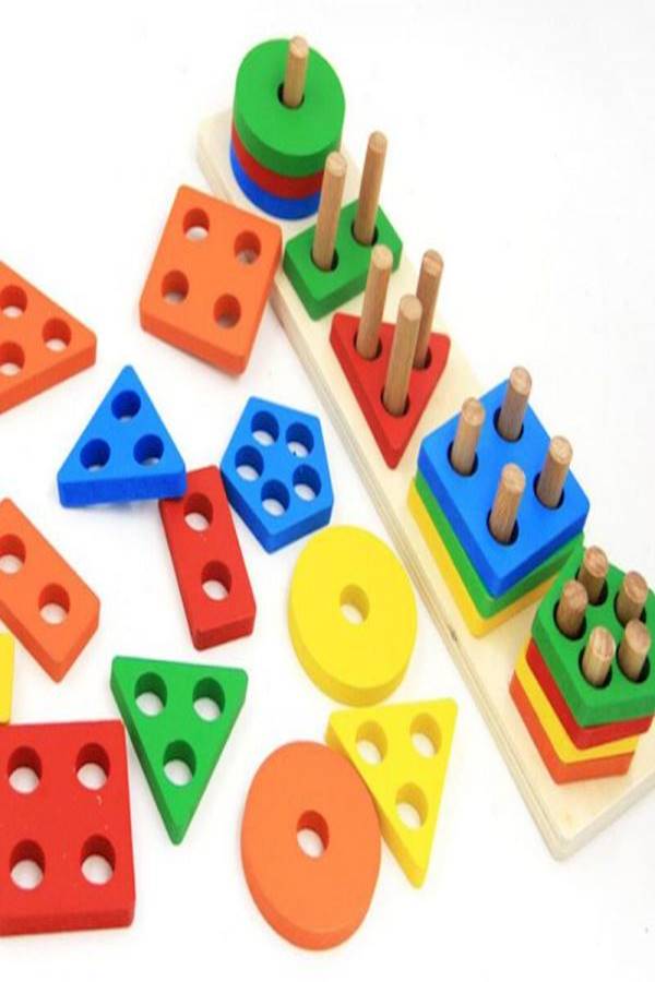 Shape Matching Building Blocks Toy Baby Geometric Intelligence Board Teaching Aids Children's Enlightenment 3+ Years  - Image 3