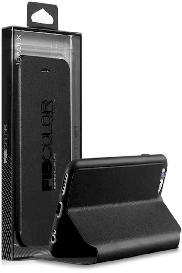 X-level - Protective Flip Cover For Apple iPhone 6 Plus/6S Plus Black - Image 1