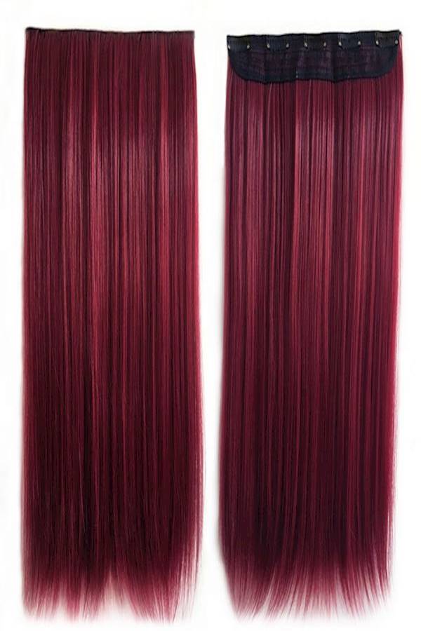 Fluffy Long Hair Extension Red 60cm - Image 3
