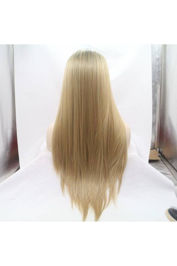Straight Hair Lace Wig Blond - Image 2
