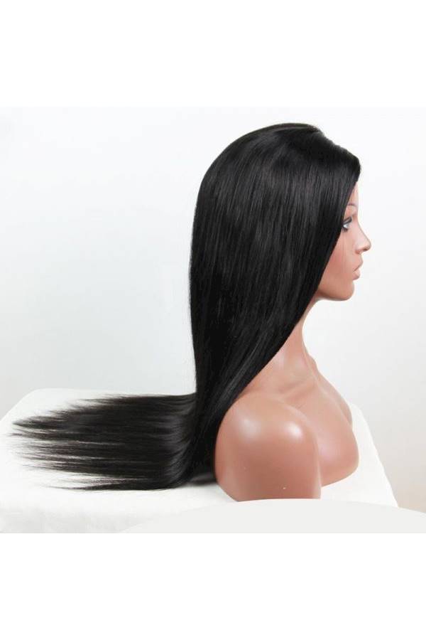Front Lace Hair Wig Black 22inch - Image 2