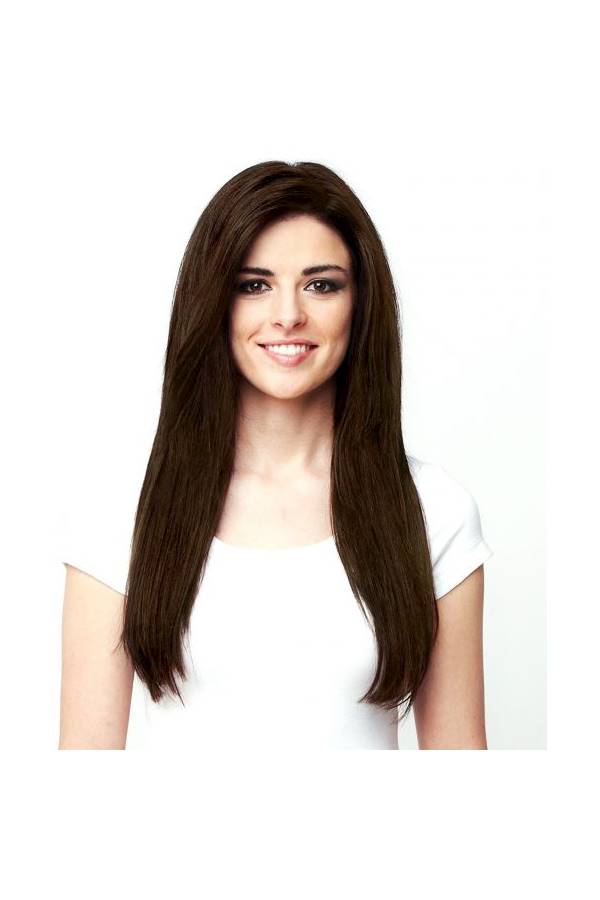 وصلة شعر أنيقة من الألياف الصناعية بني - Image 2