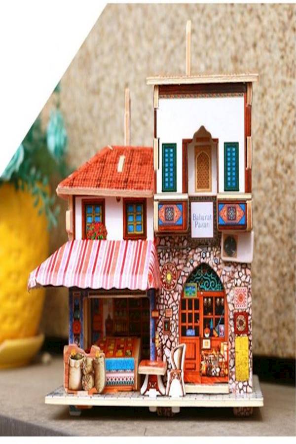 ماركة غير محددة - مجموعة بناء منزل خشبي أكبر من 6 سنوات - Image 1