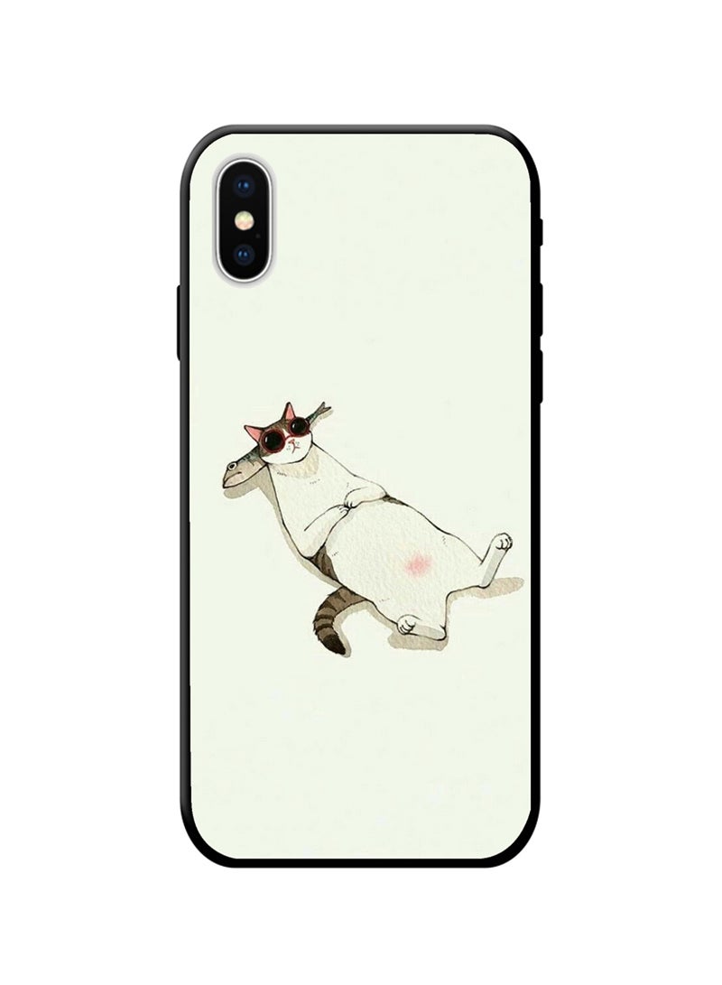 إس واي إن غطاء حماية واقٍ لهاتف أبل آيفون XS أبيض/رمادي/أسود