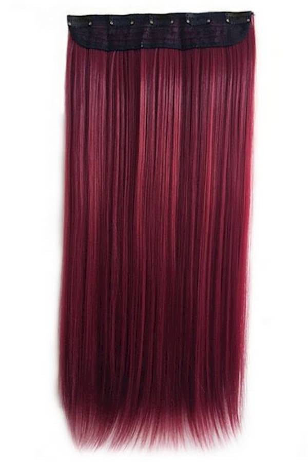 Fluffy Long Hair Extension Red 60cm - Image 4
