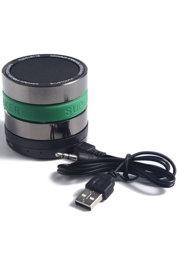 Portable Bluetooth Speaker Green/Silver/Black - Image 5