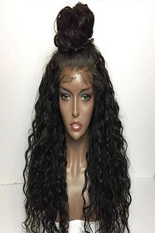 Synthetic Curly Hair Wig Black - Image 5