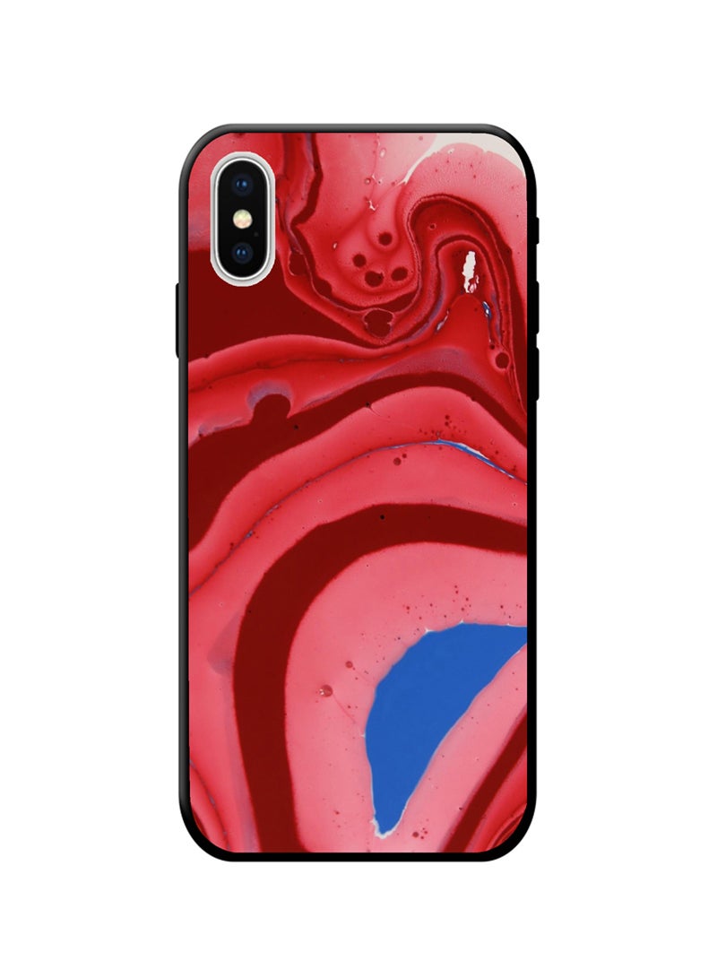 إس واي إن غطاء حماية واقي لهاتف أبل آيفون X أحمر/أزرق