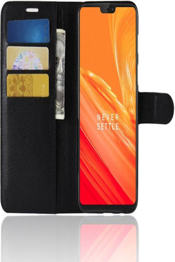 Generic - Leather Case Cover For Oneplus 6 Black - Image 1