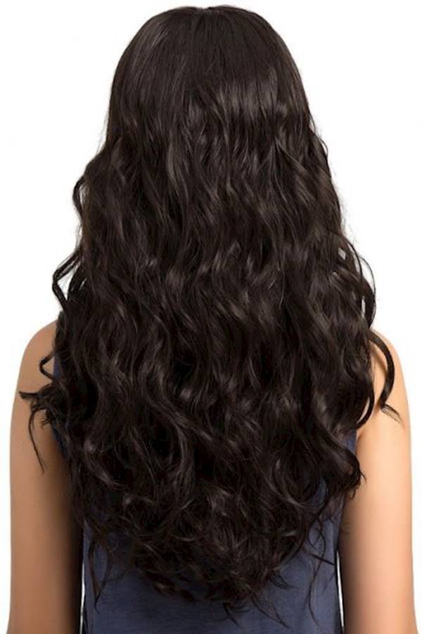 Long Wavy Hair Wig Black - Image 4