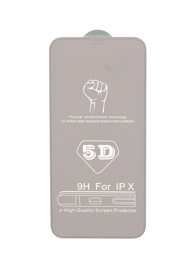 9H Tempered Glass Screen Protector For Apple iPhone X White