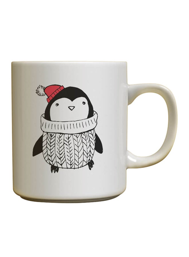 Generic Penguin And Winter Designed Mug White/Pink/Black 