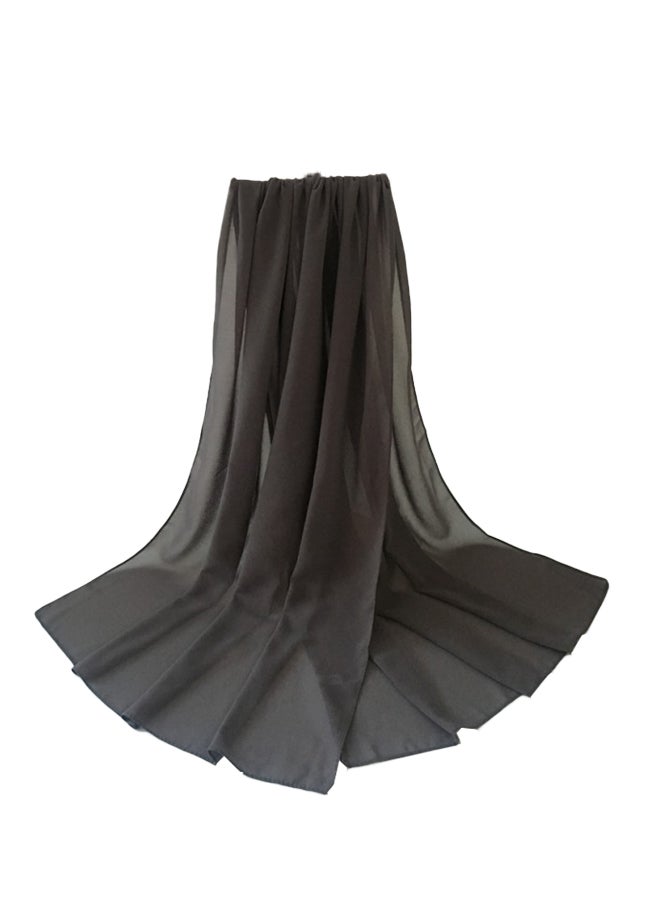 Cuts & Fits - Crepe Chiffon Scarf Charcoal Grey - Image 1