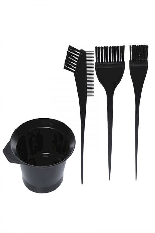 4-Piece Hair Dye Brush Kit Black 80grams - Image 1