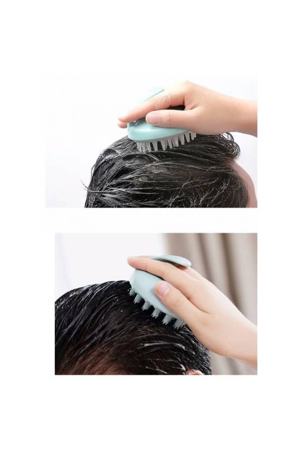 Scalp And Shampoo Head Massager Comb Olive Green - Image 3